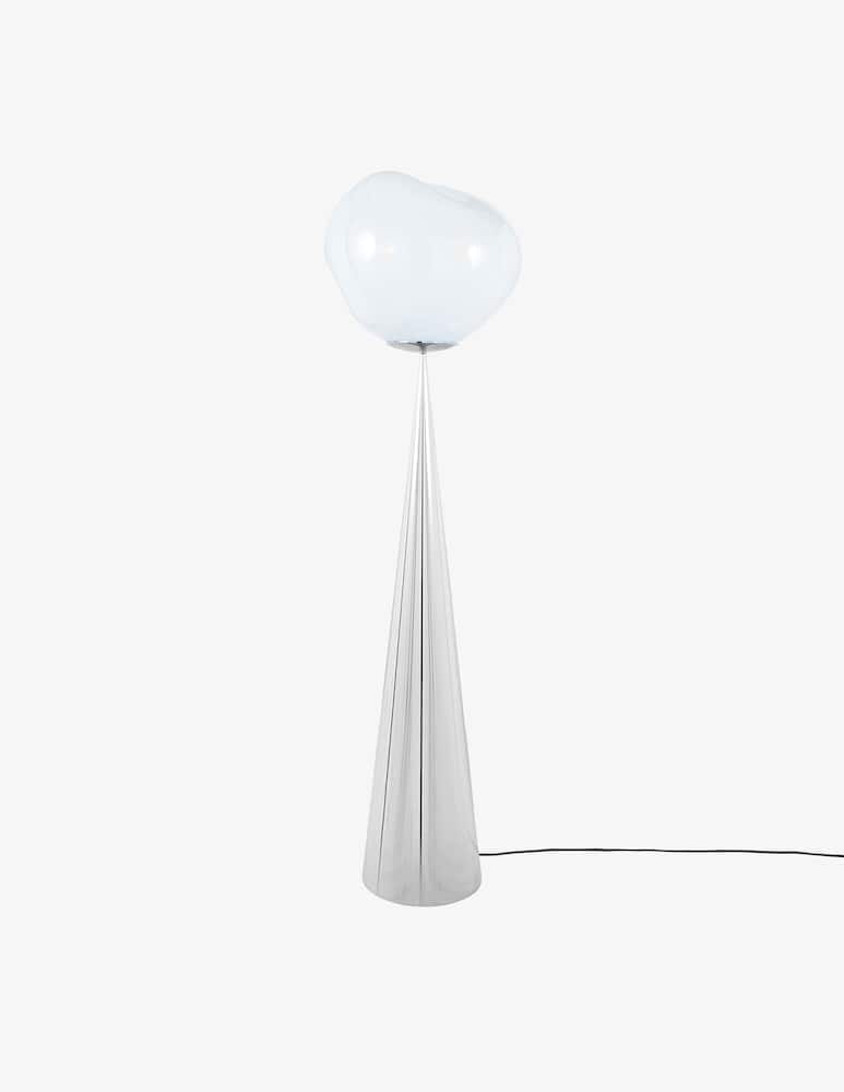 Tom Dixon Melt Cone Fat Opal/Silver Led Un Lampada Da Terra - immagine 1 Tom Dixon Melt Cone Fat Opal/Silver Led Un Lampada Da Terra - immagine 1