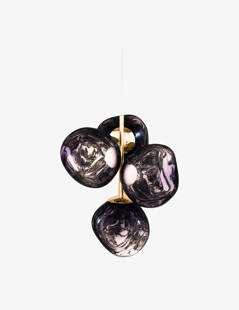 rinascente Tom Dixon Melt Chandelier Mini Opal/Gold Led Cb