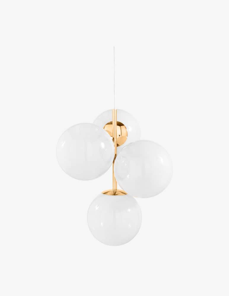 Tom Dixon Lampadario Globe Mini Opal/Gold Led Cb - immagine 1 Tom Dixon Lampadario Globe Mini Opal/Gold Led Cb - immagine 1
