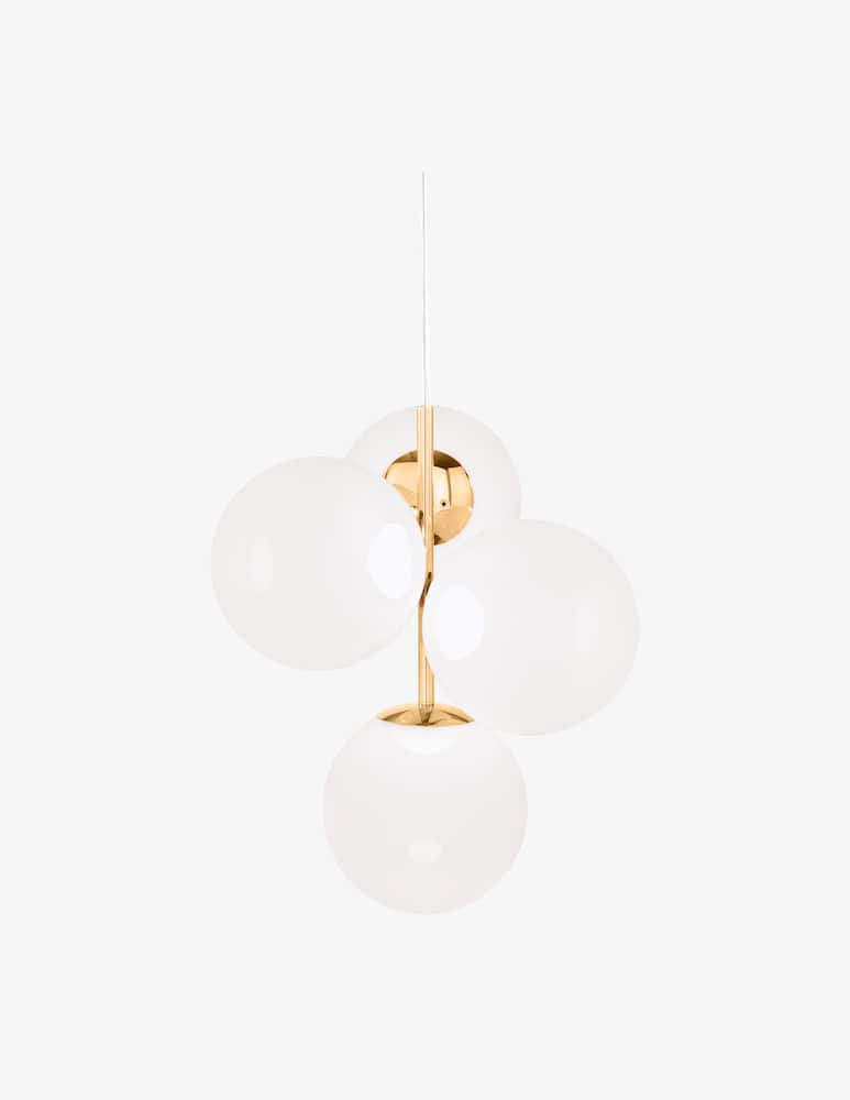 Tom Dixon Lampadario Globe Mini Opal/Gold Led Cb - immagine 2 Tom Dixon Lampadario Globe Mini Opal/Gold Led Cb - immagine 2
