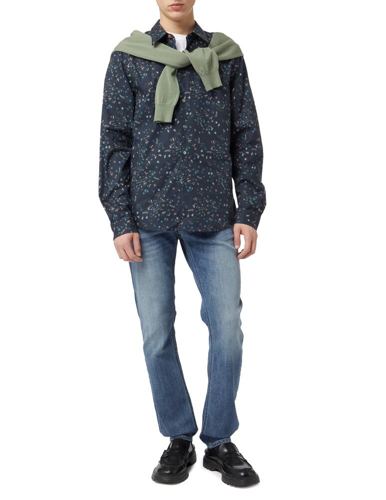 rinascente PS Paul Smith Camicia flower blue tailored fit