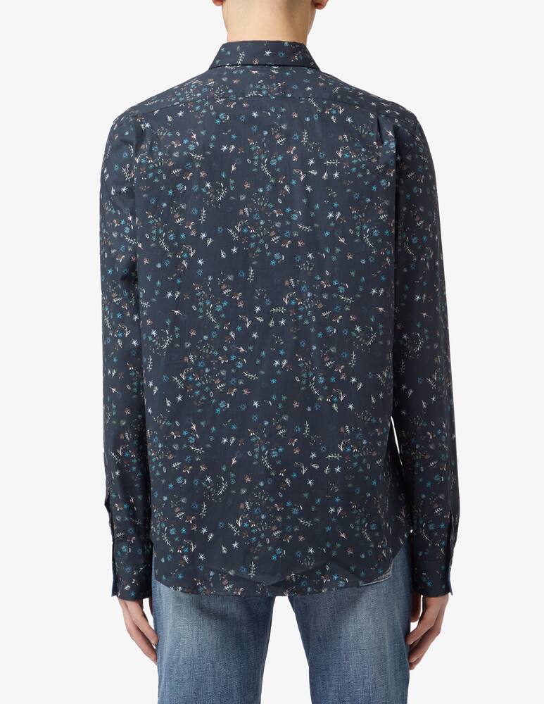 rinascente PS Paul Smith Camicia flower blue tailored fit