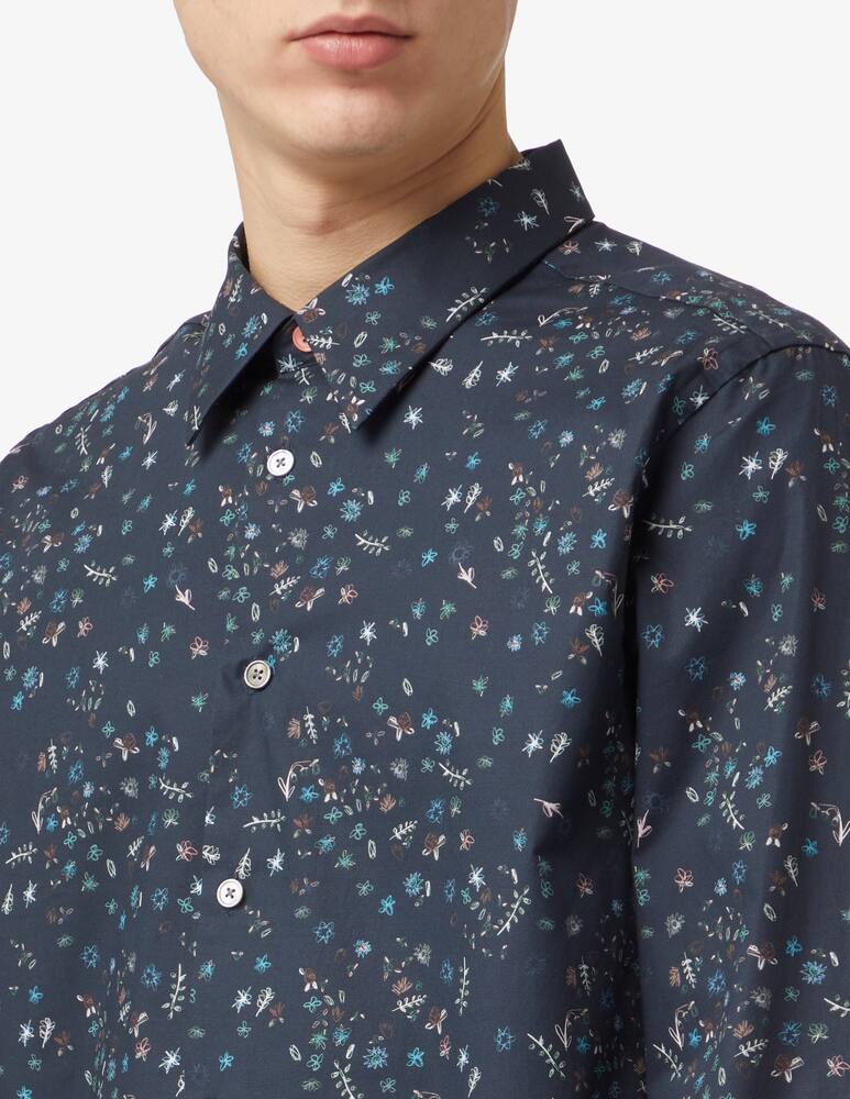 rinascente PS Paul Smith Camicia flower blue tailored fit