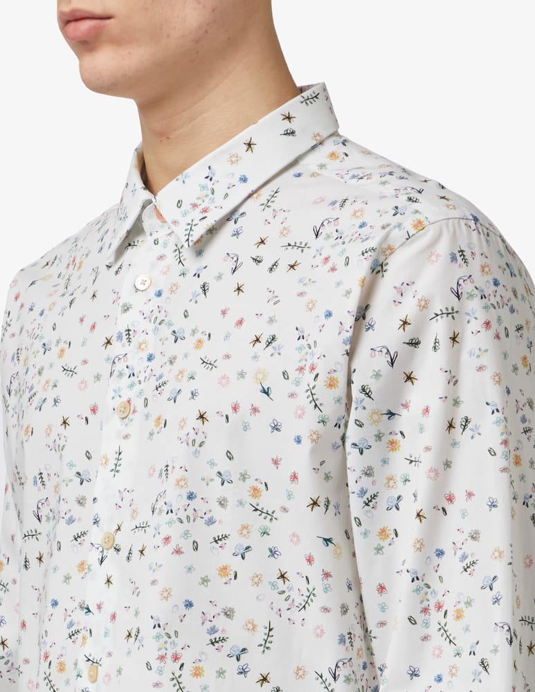 rinascente PS Paul Smith Camicia flower white slim fit