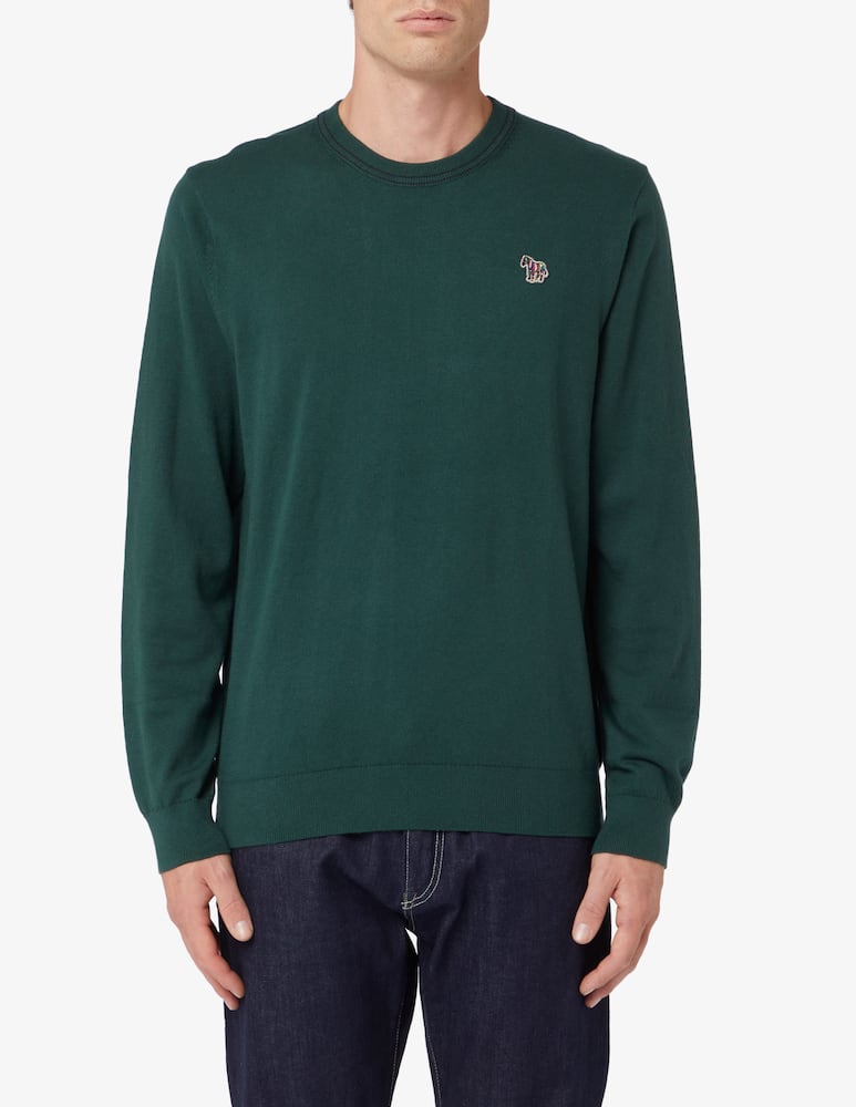 PS Paul Smith Maglia girocollo zebra badge - immagine 1 PS Paul Smith Maglia girocollo zebra badge - immagine 1