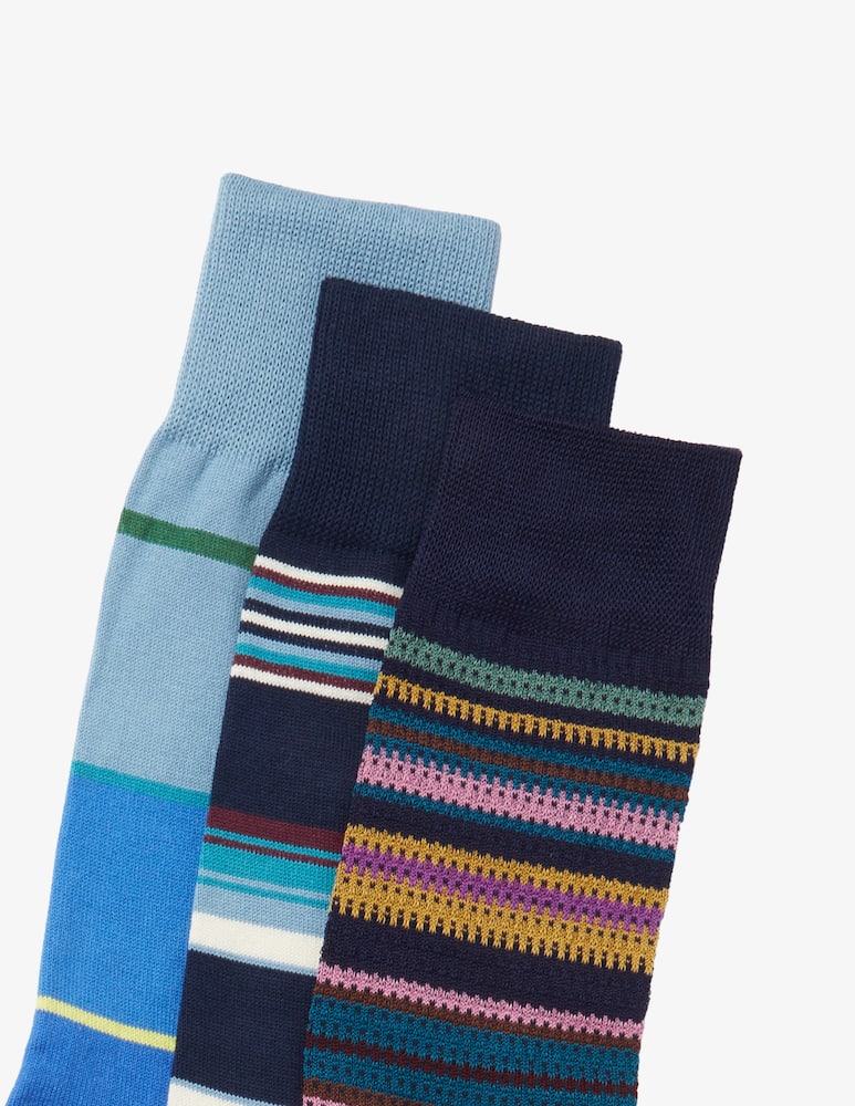 rinascente PS Paul Smith 3 pack navy mix socks