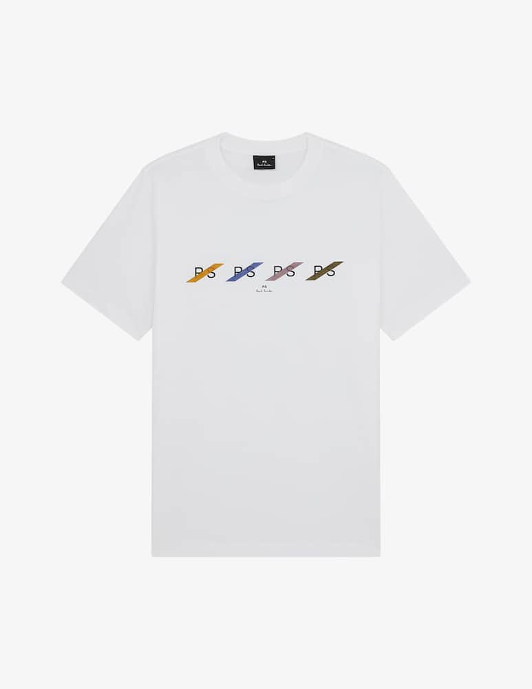 PS Paul Smith T-shirt con loghi multicolore - immagine 1 PS Paul Smith T-shirt con loghi multicolore - immagine 1