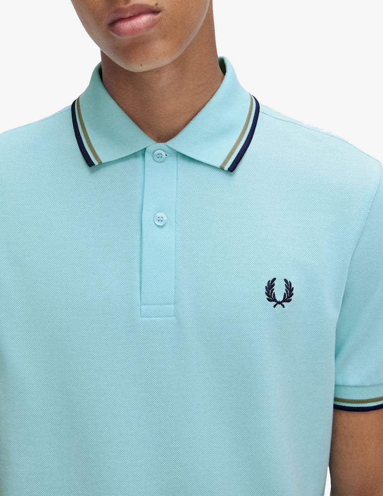 Fred Perry Polo shirt with striped collar - picture 3 Fred Perry Polo shirt with striped collar - picture 3