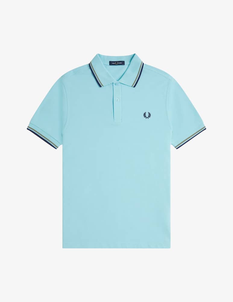 Fred Perry Polo shirt with striped collar - picture 4 Fred Perry Polo shirt with striped collar - picture 4