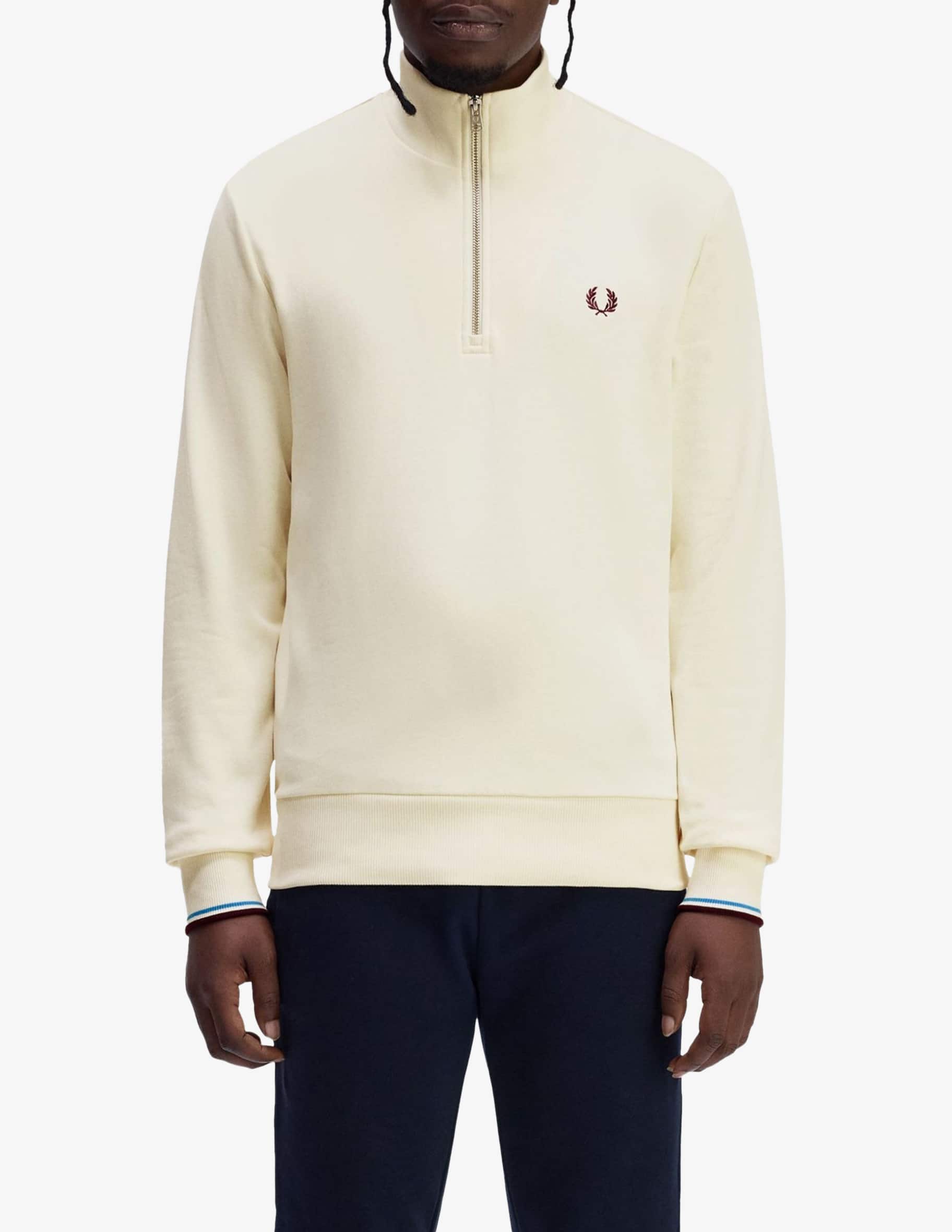 FRED PERRY - Felpa con cappuccio e logo sul petto su