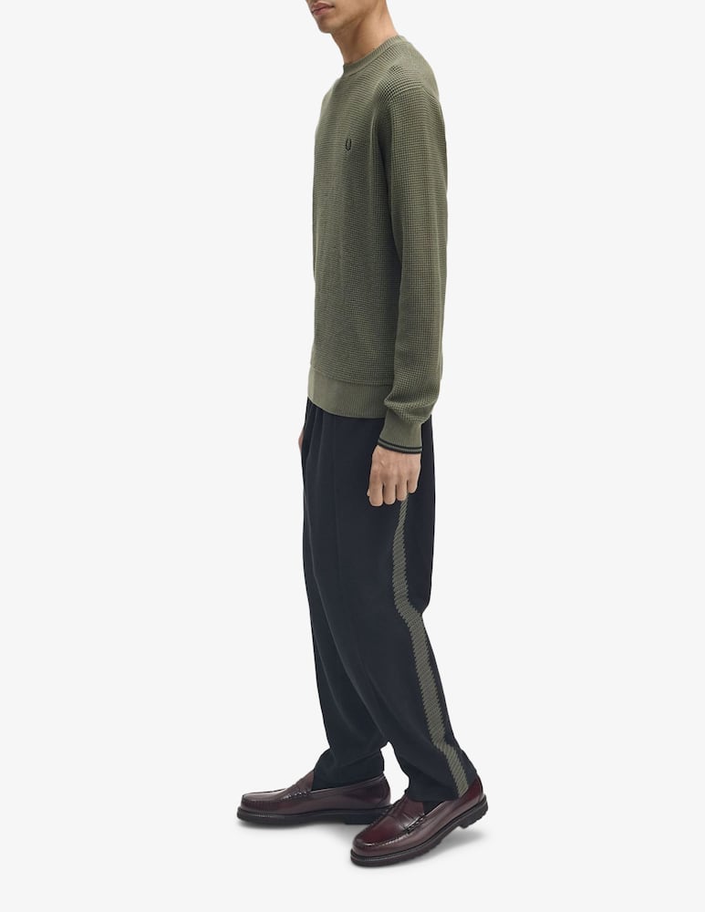 Fred Perry Cotton waffle knit jumper - picture 2 Fred Perry Cotton waffle knit jumper - picture 2