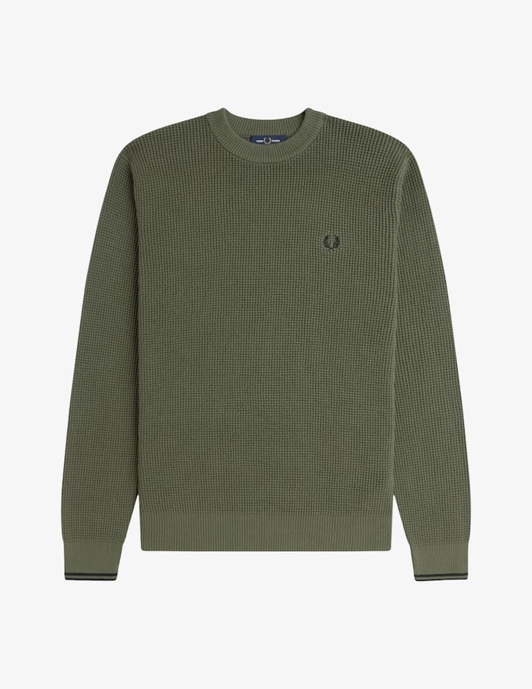 Fred Perry Cotton waffle knit jumper - picture 5 Fred Perry Cotton waffle knit jumper - picture 5