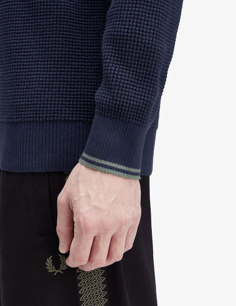 Fred Perry Waffle knit jumper - picture 4 Fred Perry Waffle knit jumper - picture 4