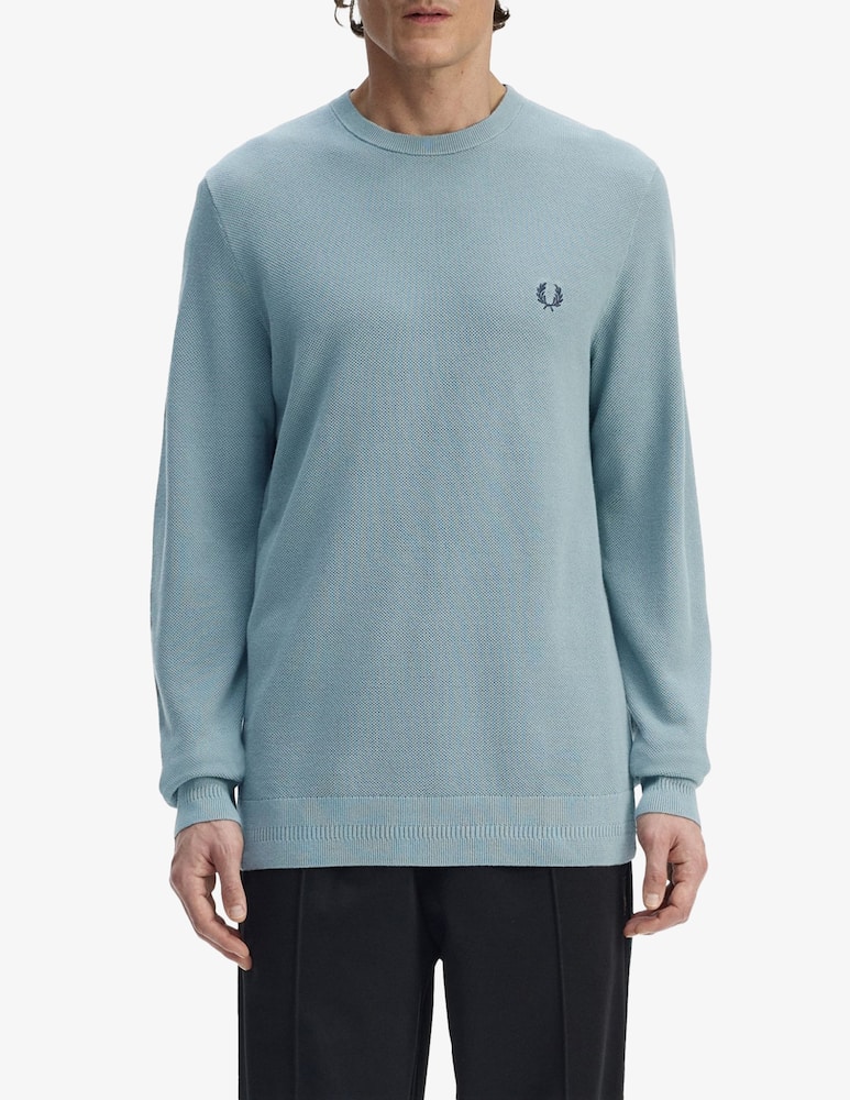 Fred Perry Pique stitch crewneck jumper - picture 1 Fred Perry Pique stitch crewneck jumper - picture 1