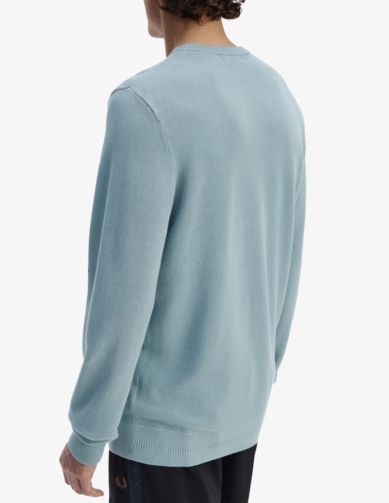 Fred Perry Pique stitch crewneck jumper - picture 2 Fred Perry Pique stitch crewneck jumper - picture 2