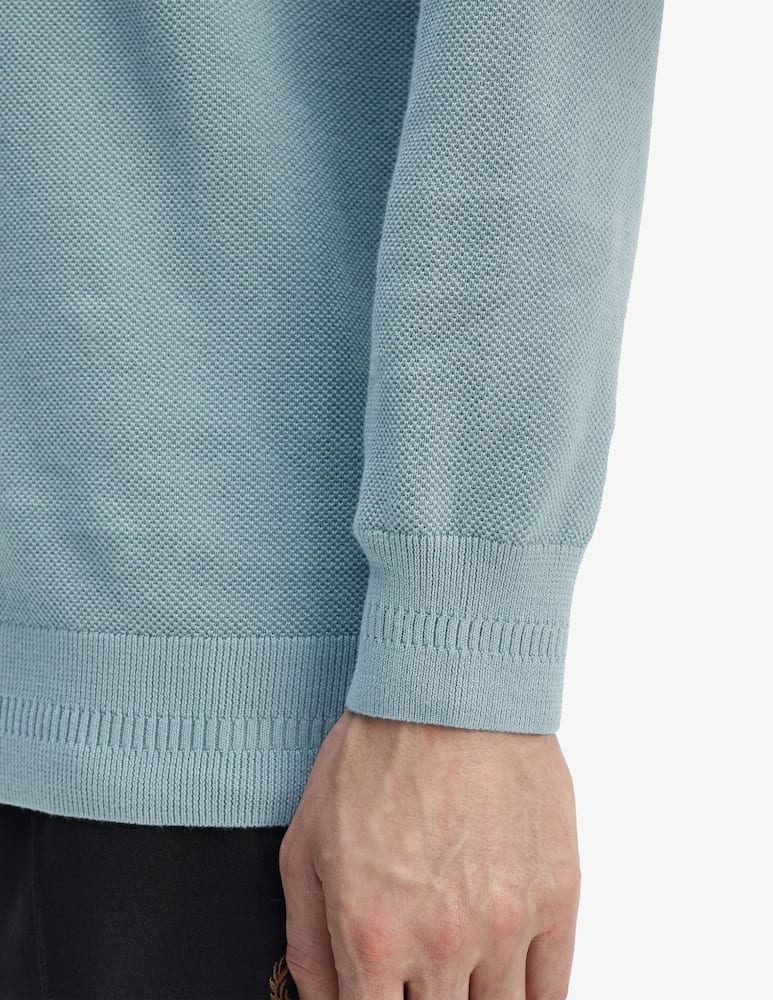 Fred Perry Pique stitch crewneck jumper - picture 3 Fred Perry Pique stitch crewneck jumper - picture 3