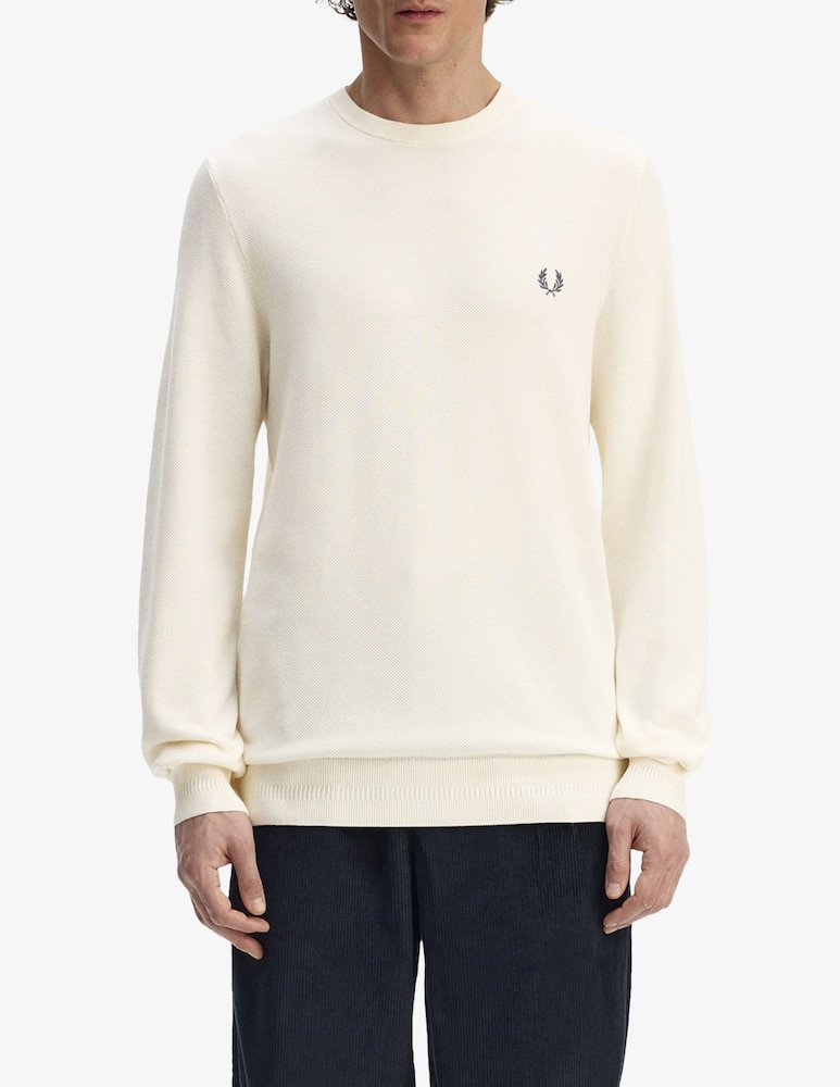 Fred Perry Piqué stitch crew neck jumper - picture 1 Fred Perry Piqué stitch crew neck jumper - picture 1