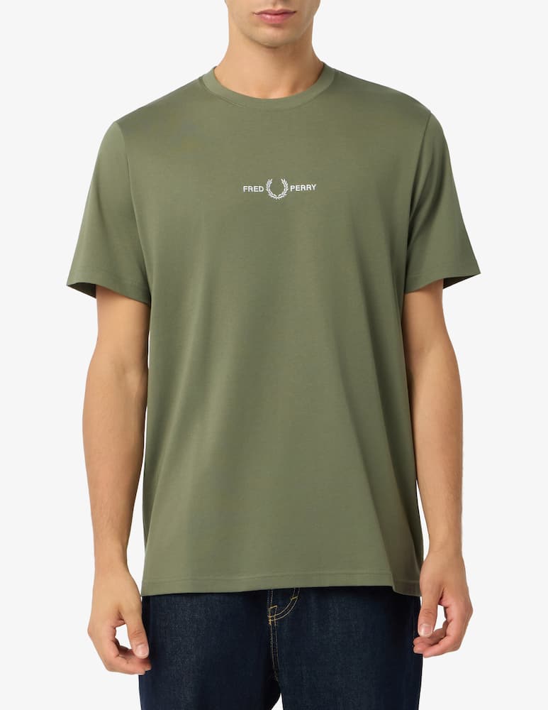 rinascente Fred Perry T-shirt con scritta ricamata