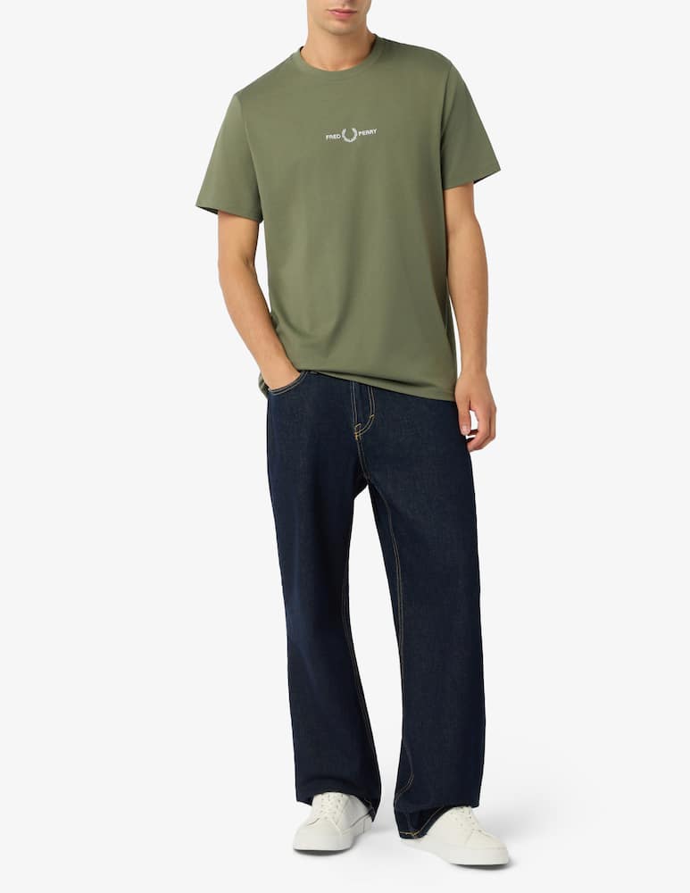 rinascente Fred Perry T-shirt con scritta ricamata