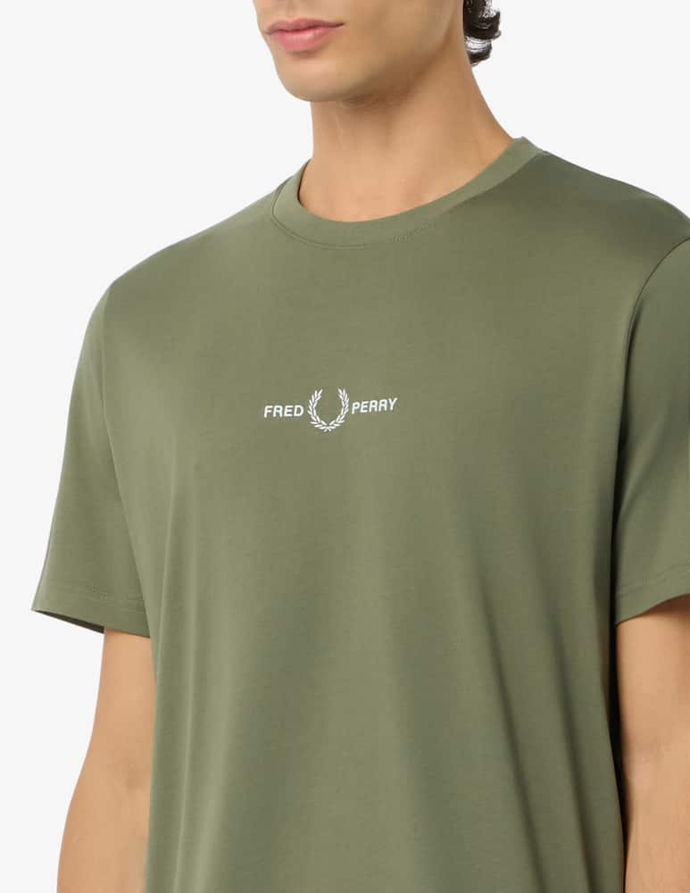 rinascente Fred Perry T-shirt con scritta ricamata