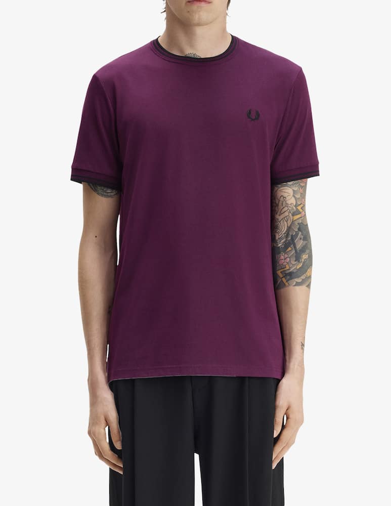 Fred Perry T-shirt con profili e logo - immagine 1 Fred Perry T-shirt con profili e logo - immagine 1