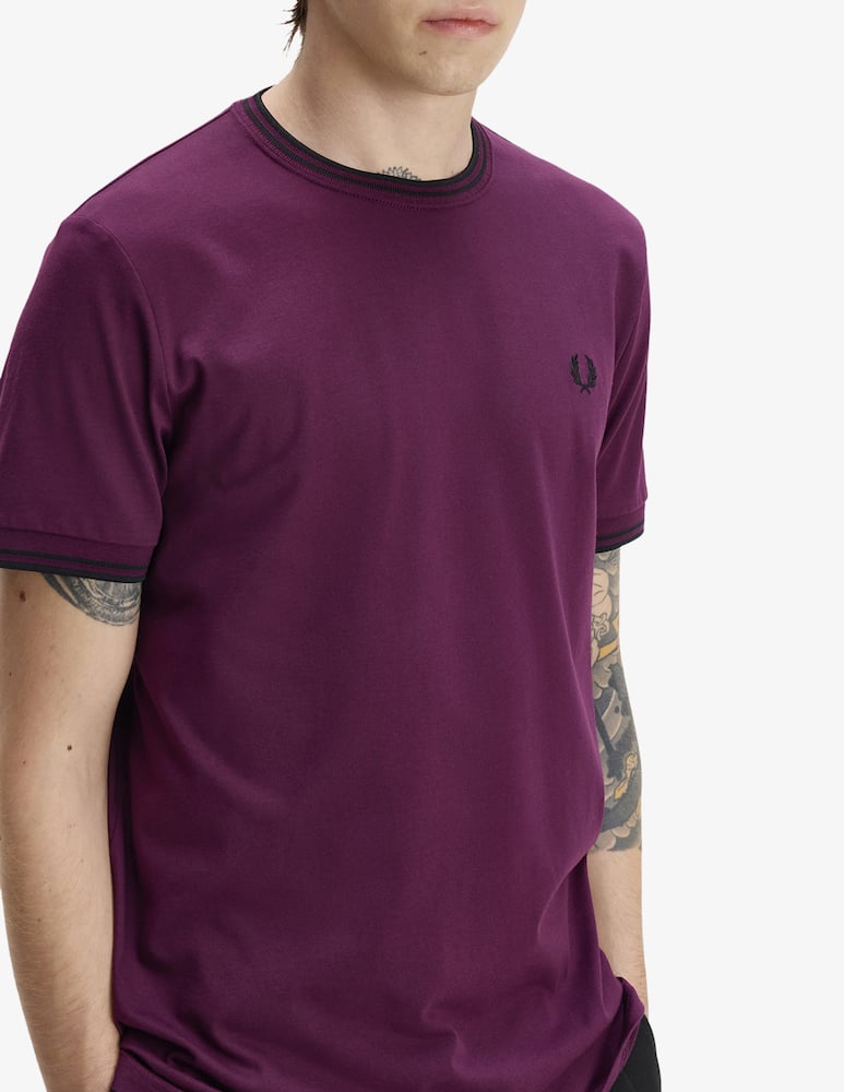 Fred Perry T-shirt con profili e logo - immagine 2 Fred Perry T-shirt con profili e logo - immagine 2