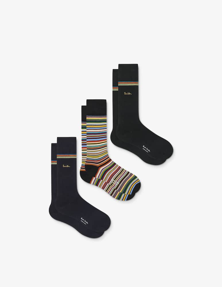 rinascente Paul Smith Smith stripe socks trio
