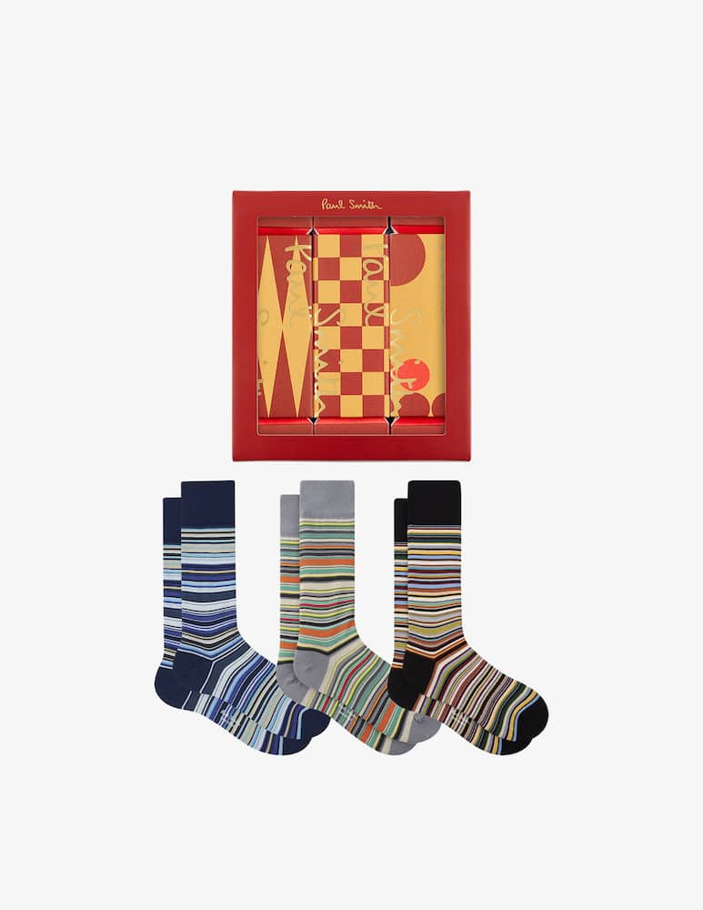 Paul Smith Pack 3 calze rigate regalo Paul Smith - immagine 1 Paul Smith Pack 3 calze rigate regalo Paul Smith - immagine 1