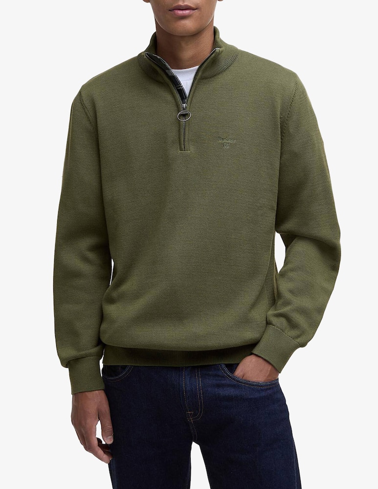 rinascente Barbour Maglione con zip in cotone pima tartan