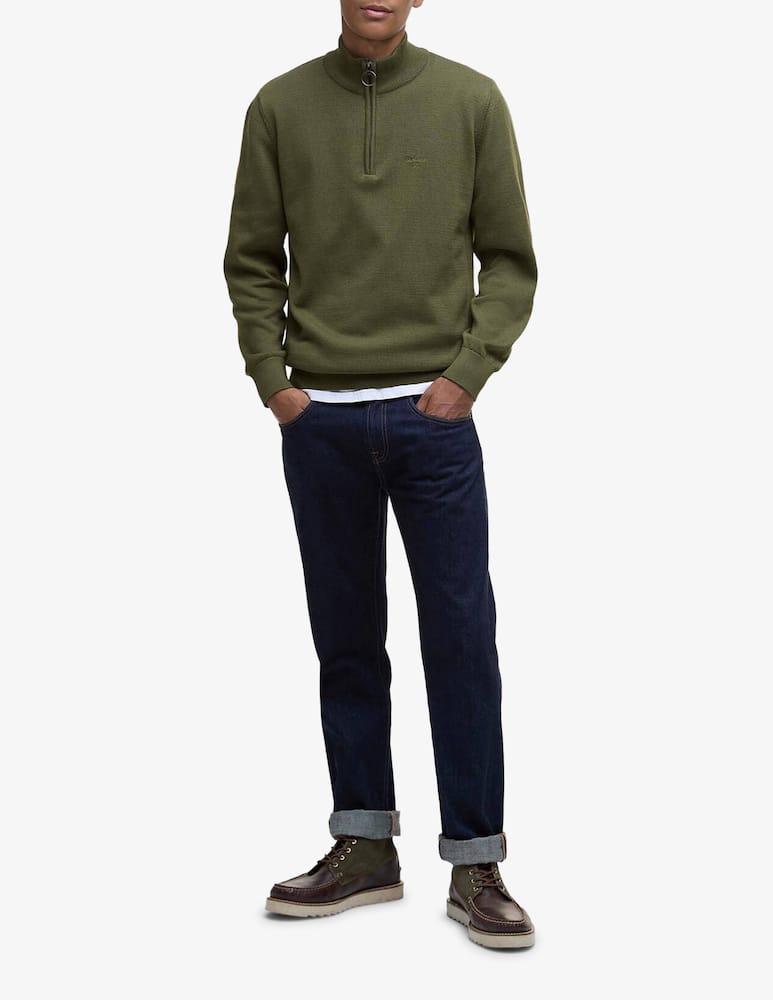 rinascente Barbour Maglione con zip in cotone pima tartan