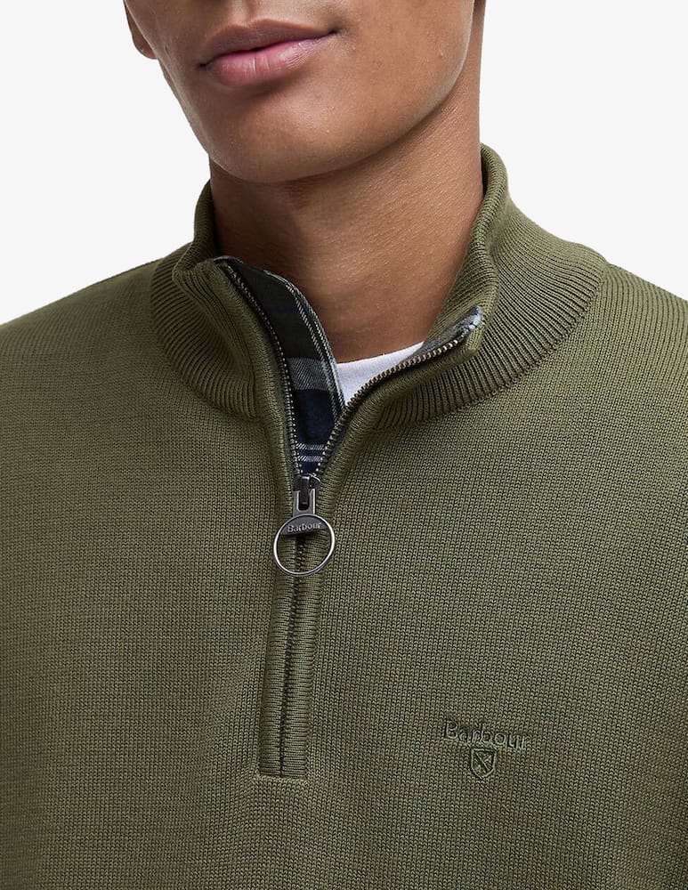 rinascente Barbour Maglione con zip in cotone pima tartan