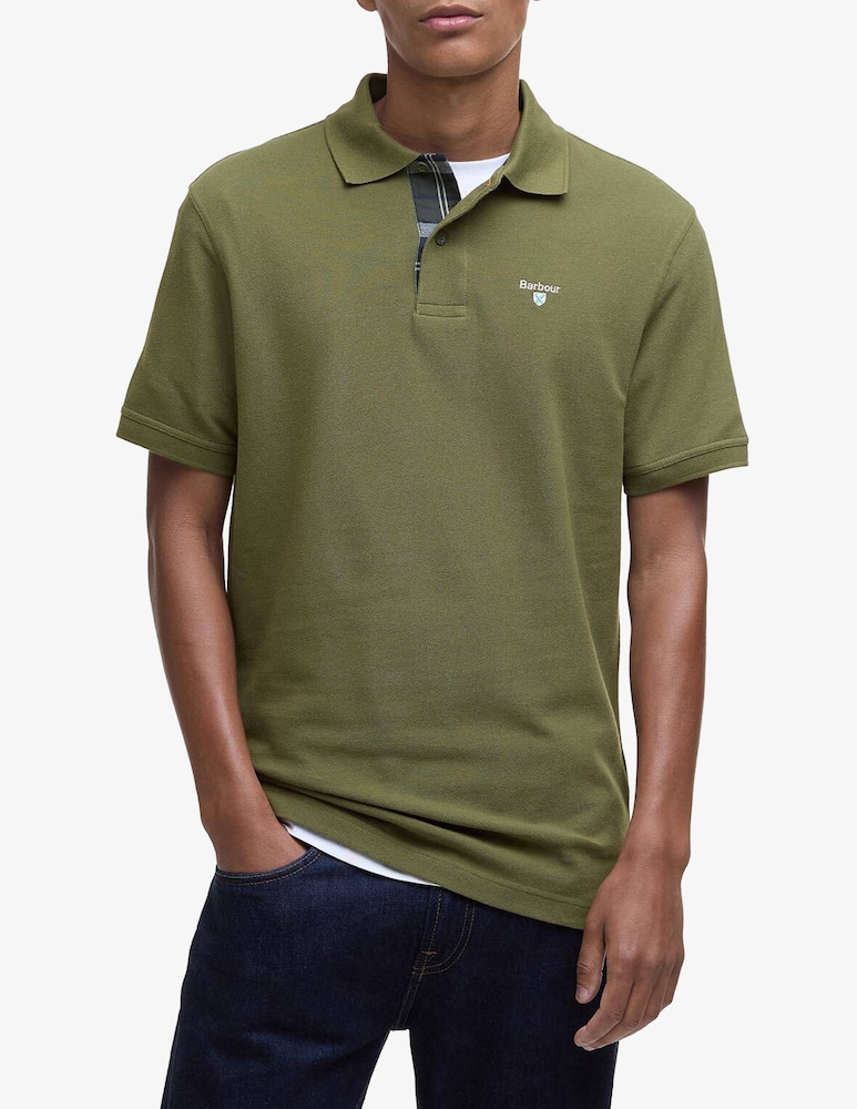 rinascente Barbour Polo tartan con logo