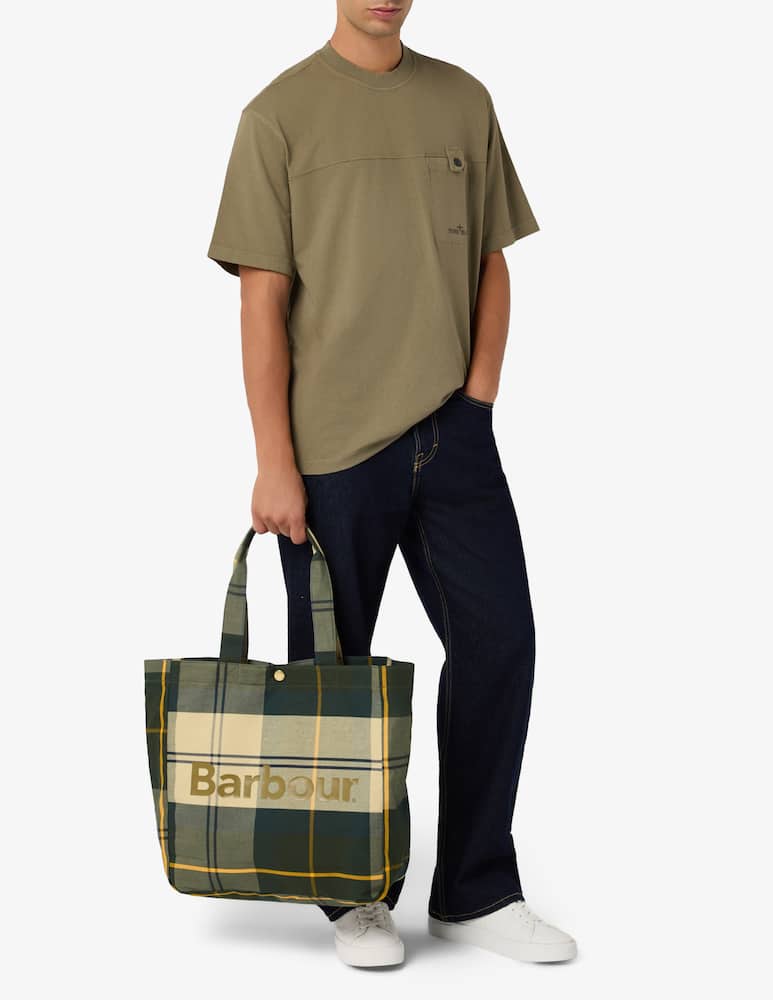 rinascente Barbour Tartan tote bag