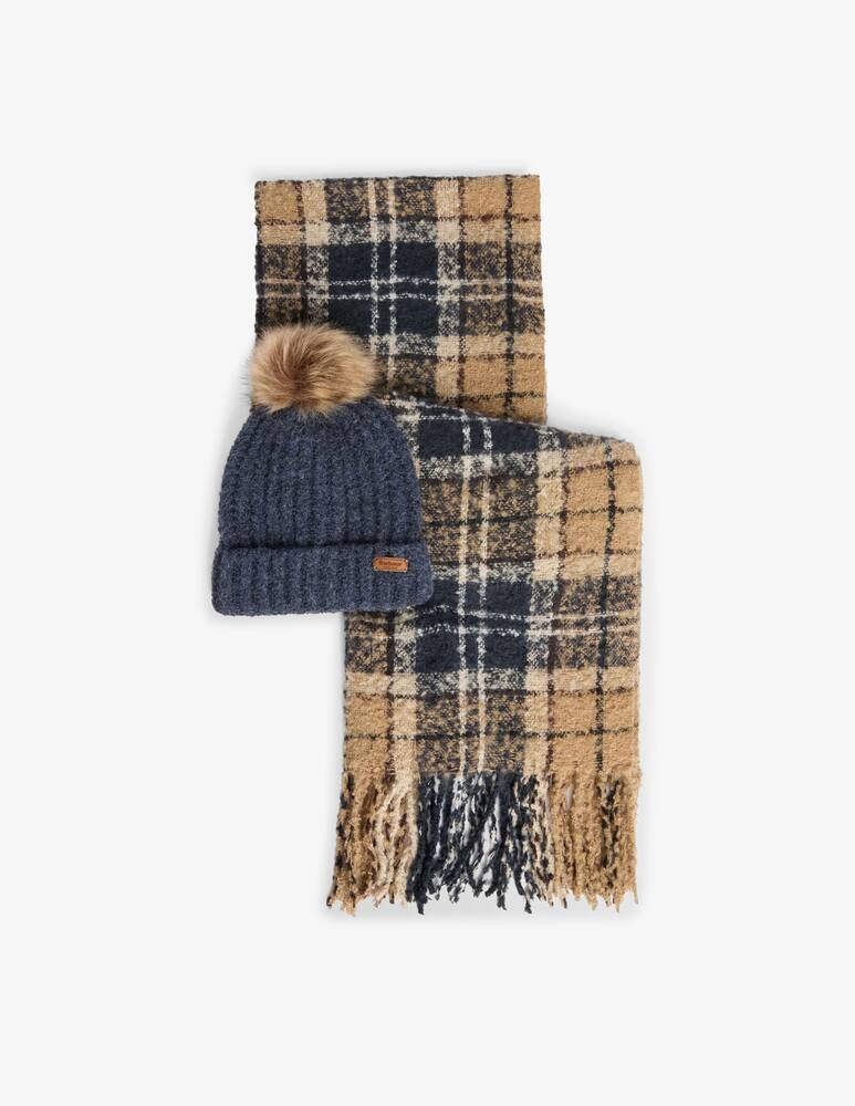 rinascente Barbour Beanie and tartan scarf Saltburn