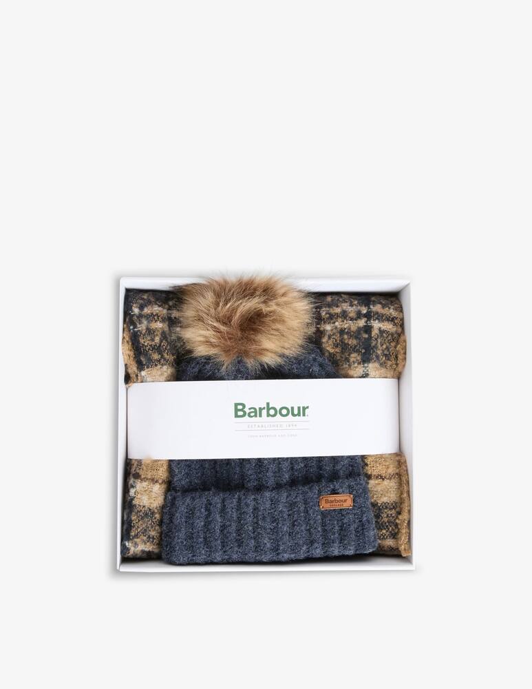 rinascente Barbour Beanie and tartan scarf Saltburn
