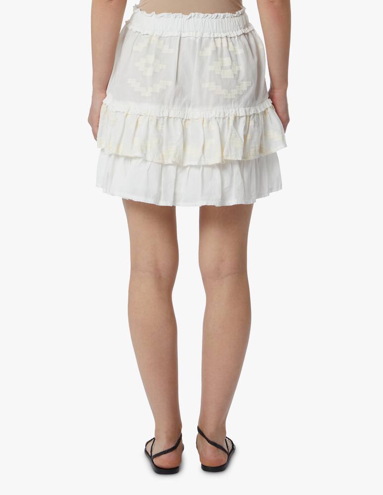 rinascente Greek Archaic Kori Minigonna in cotone stampato - bianco