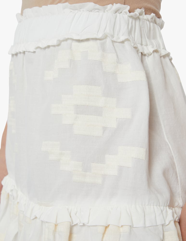 rinascente Greek Archaic Kori Minigonna in cotone stampato - bianco