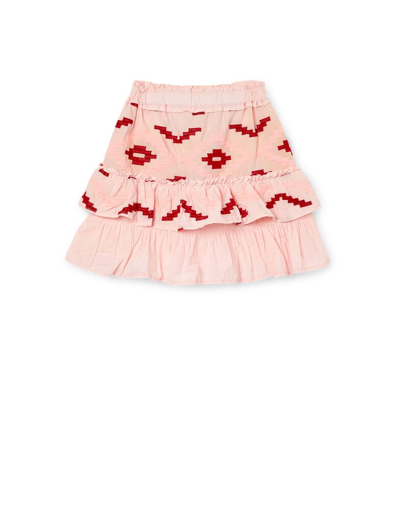 rinascente Greek Archaic Kori Printed cotton miniskirt - pink