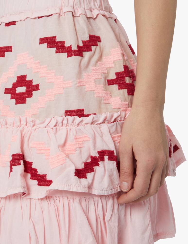 rinascente Greek Archaic Kori Printed cotton miniskirt - pink