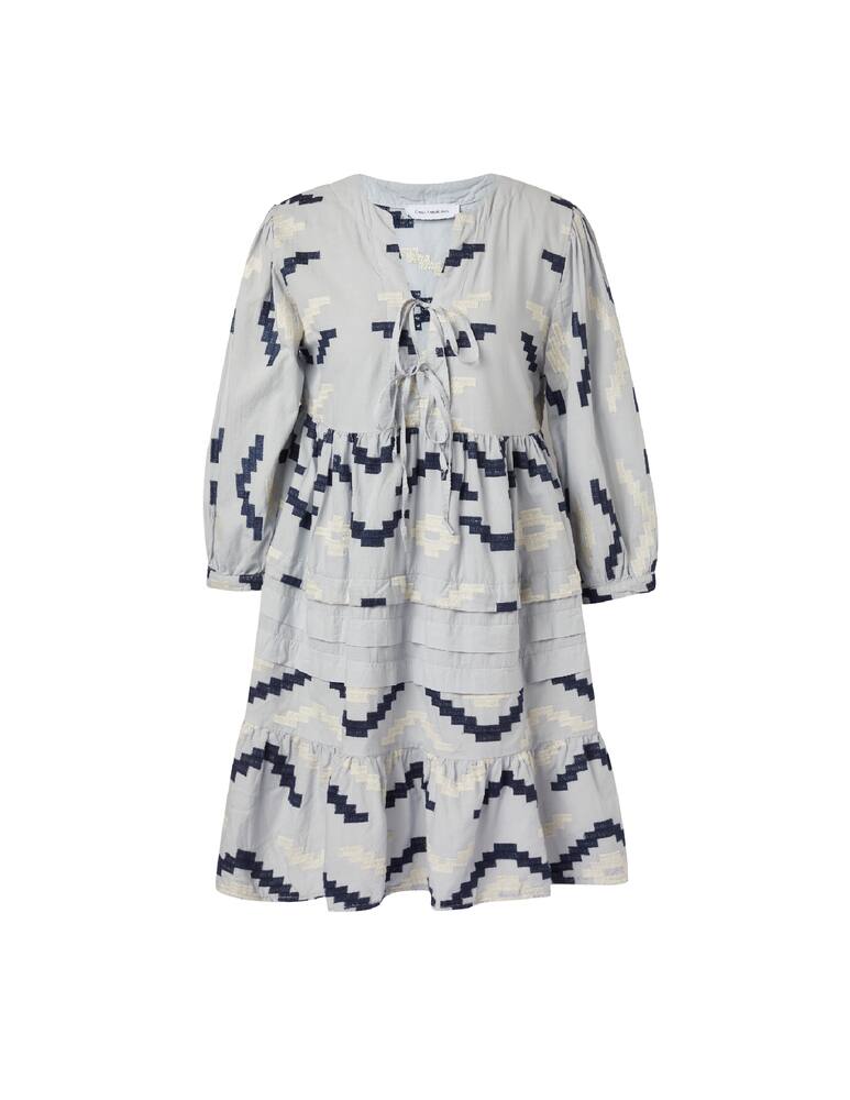 rinascente Greek Archaic Kori Mini printed cotton kaftan - grey