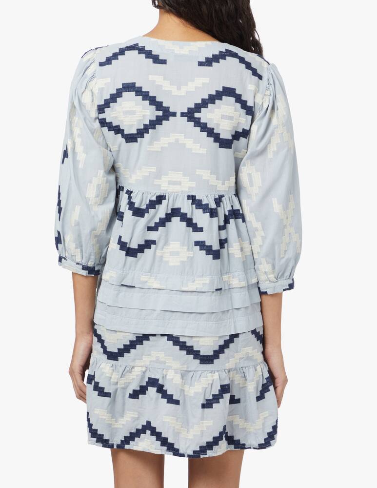 rinascente Greek Archaic Kori Mini printed cotton kaftan - grey