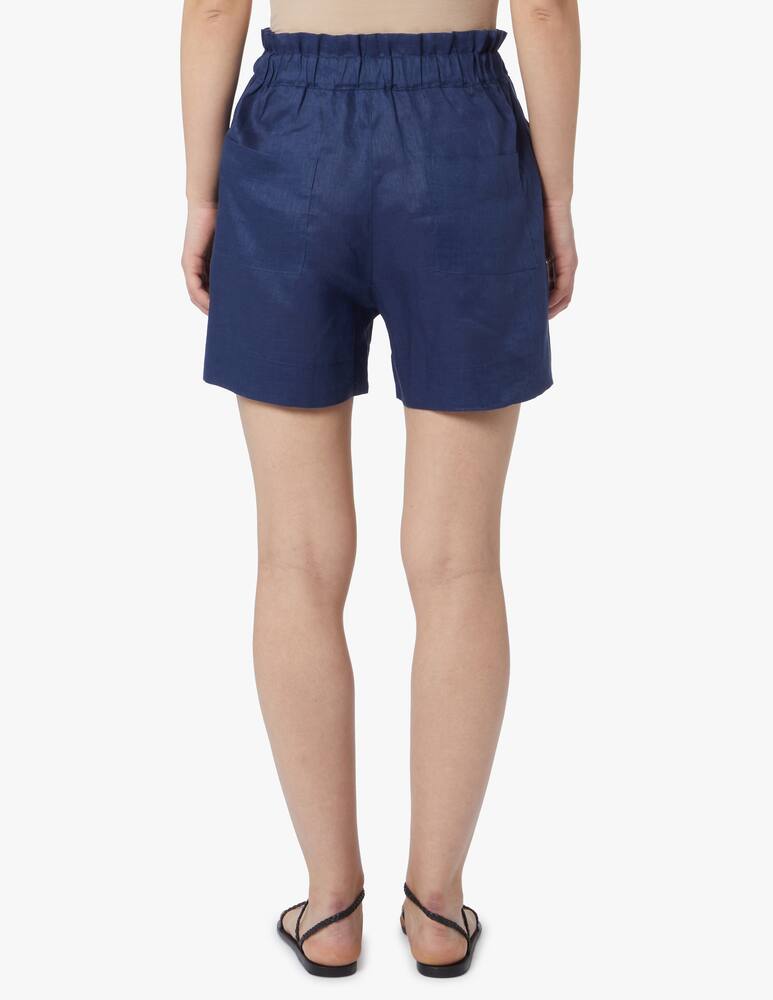 rinascente Greek Archaic Kori Linen shorts - blue