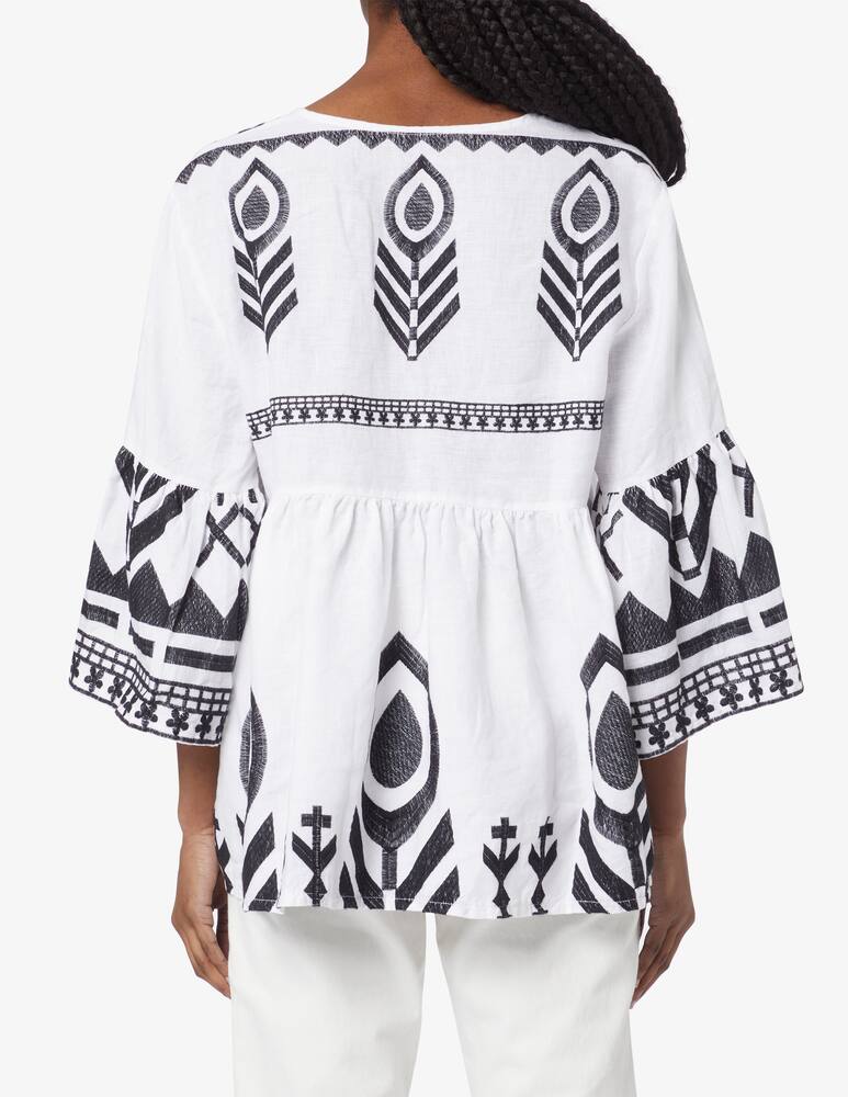 rinascente Greek Archaic Kori Tunica manica a campana in piuma