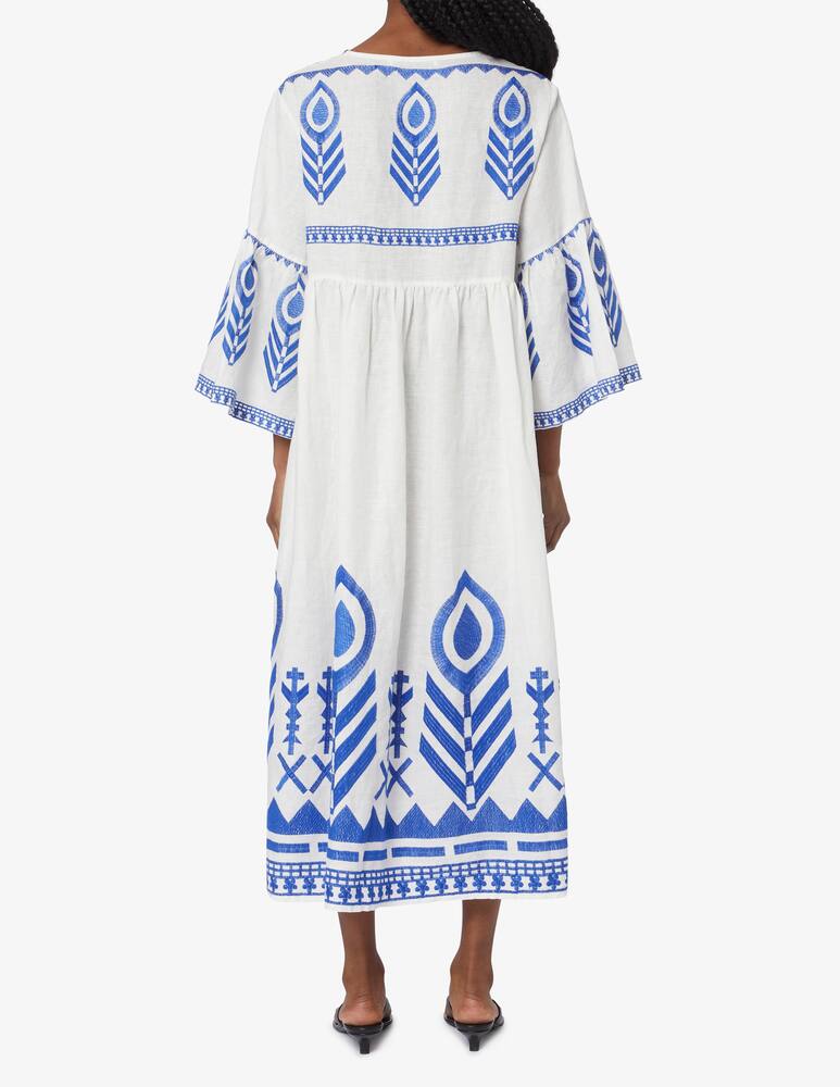 rinascente Greek Archaic Kori Max abito manica a campana in piuma