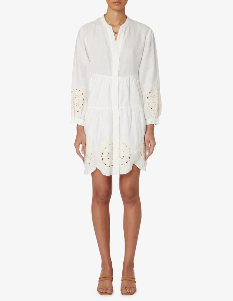 rinascente Greek Archaic Kori Mini abito taglio margherita bottoni maniche lunghe