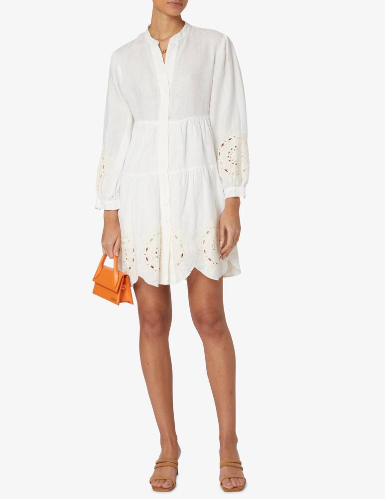 rinascente Greek Archaic Kori Mini abito taglio margherita bottoni maniche lunghe