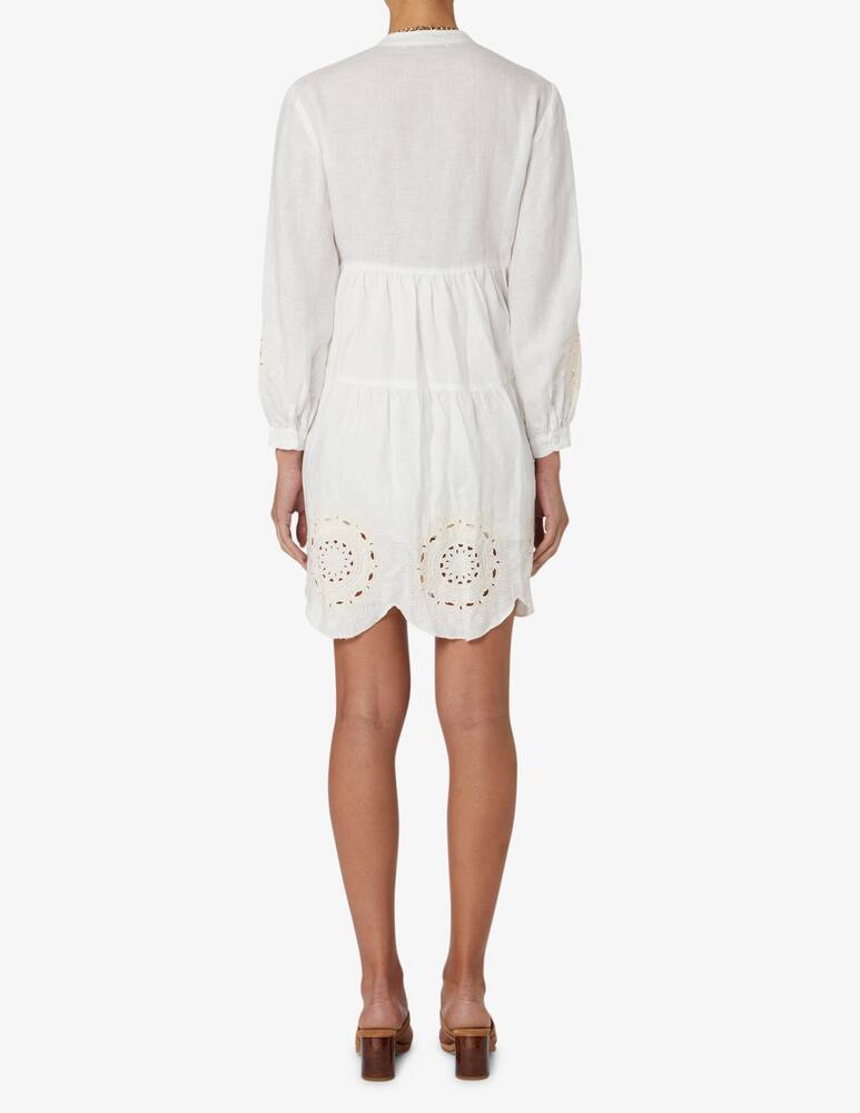 rinascente Greek Archaic Kori Mini abito taglio margherita bottoni maniche lunghe