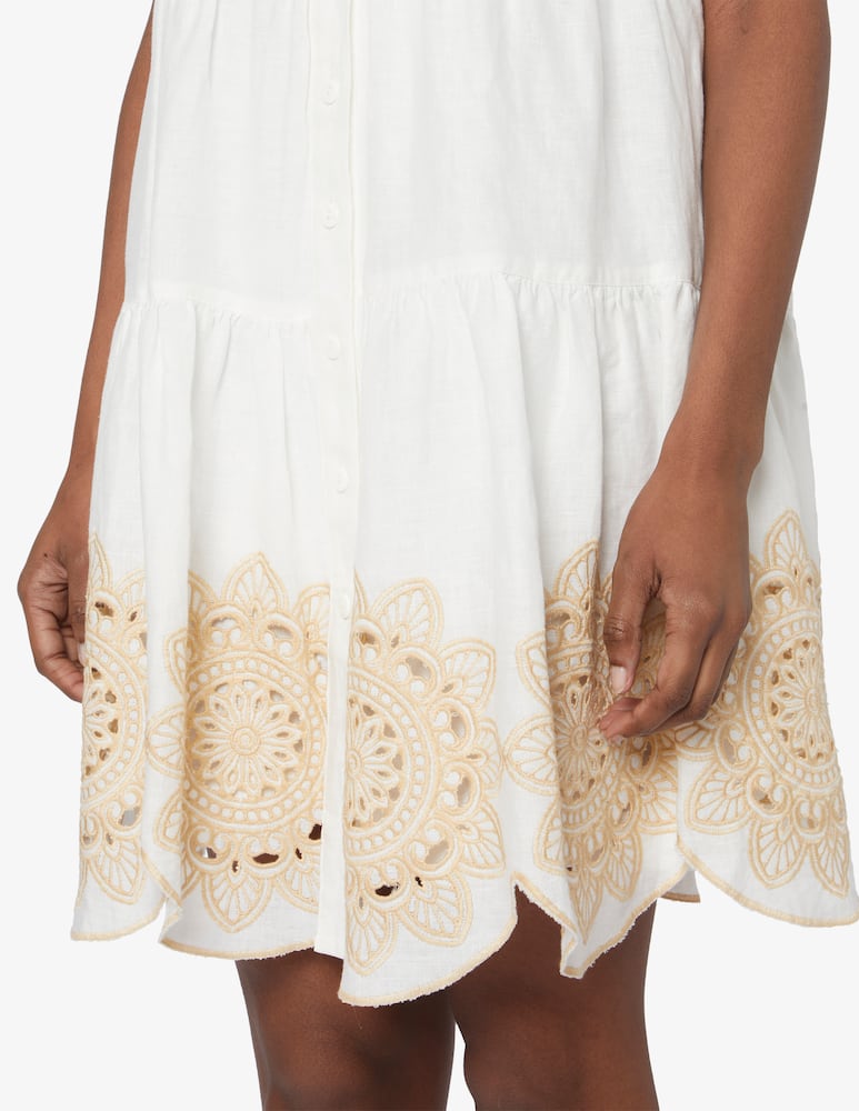 rinascente Greek Archaic Kori Mini abito bottoni taglio margherita