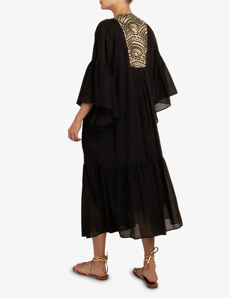 rinascente Greek Archaic Kori Long linen kaftan