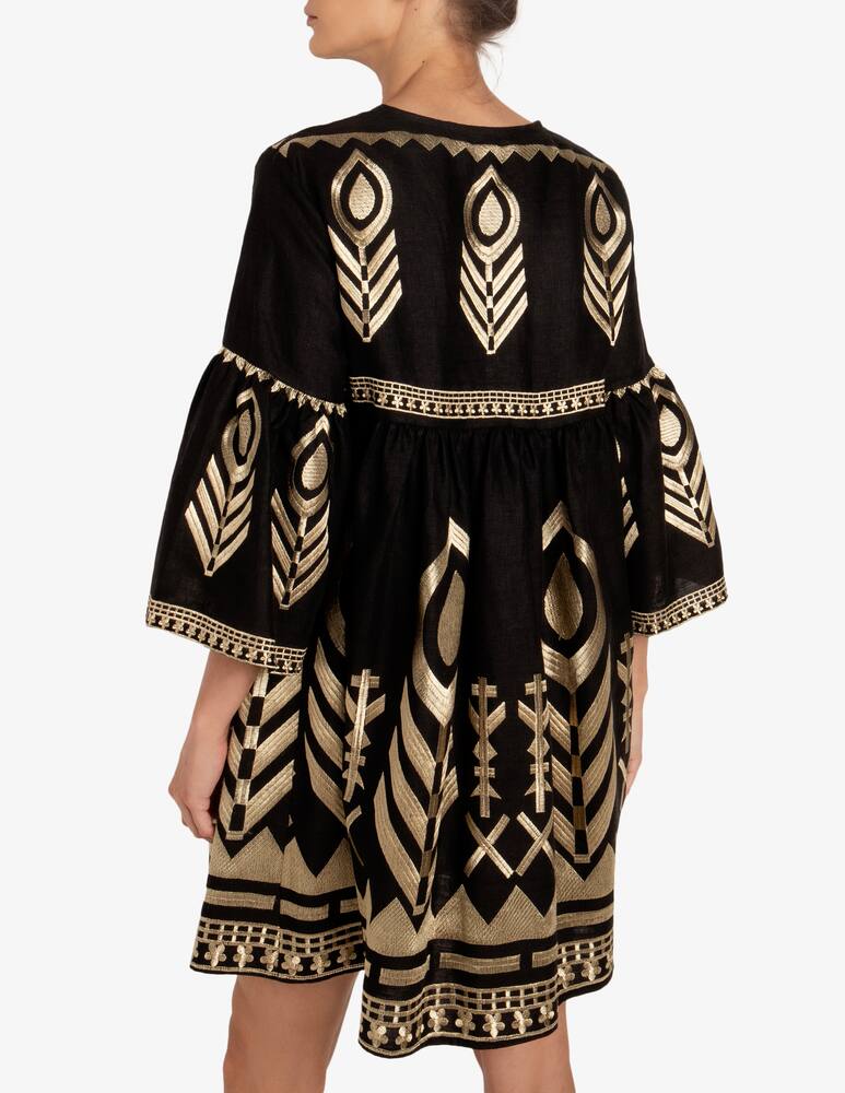 rinascente Greek Archaic Kori Short linen kaftan